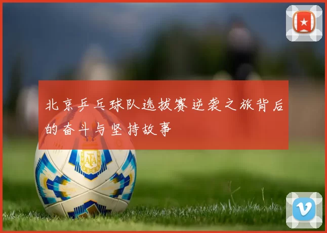 北京乒乓球队选拔赛逆袭之旅背后的奋斗与坚持故事